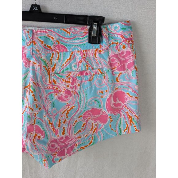 Lilly Pulitzer Walsh Short Jellyfish Design Pink and Blue Women's Size 4 - Picture 9 of 9
